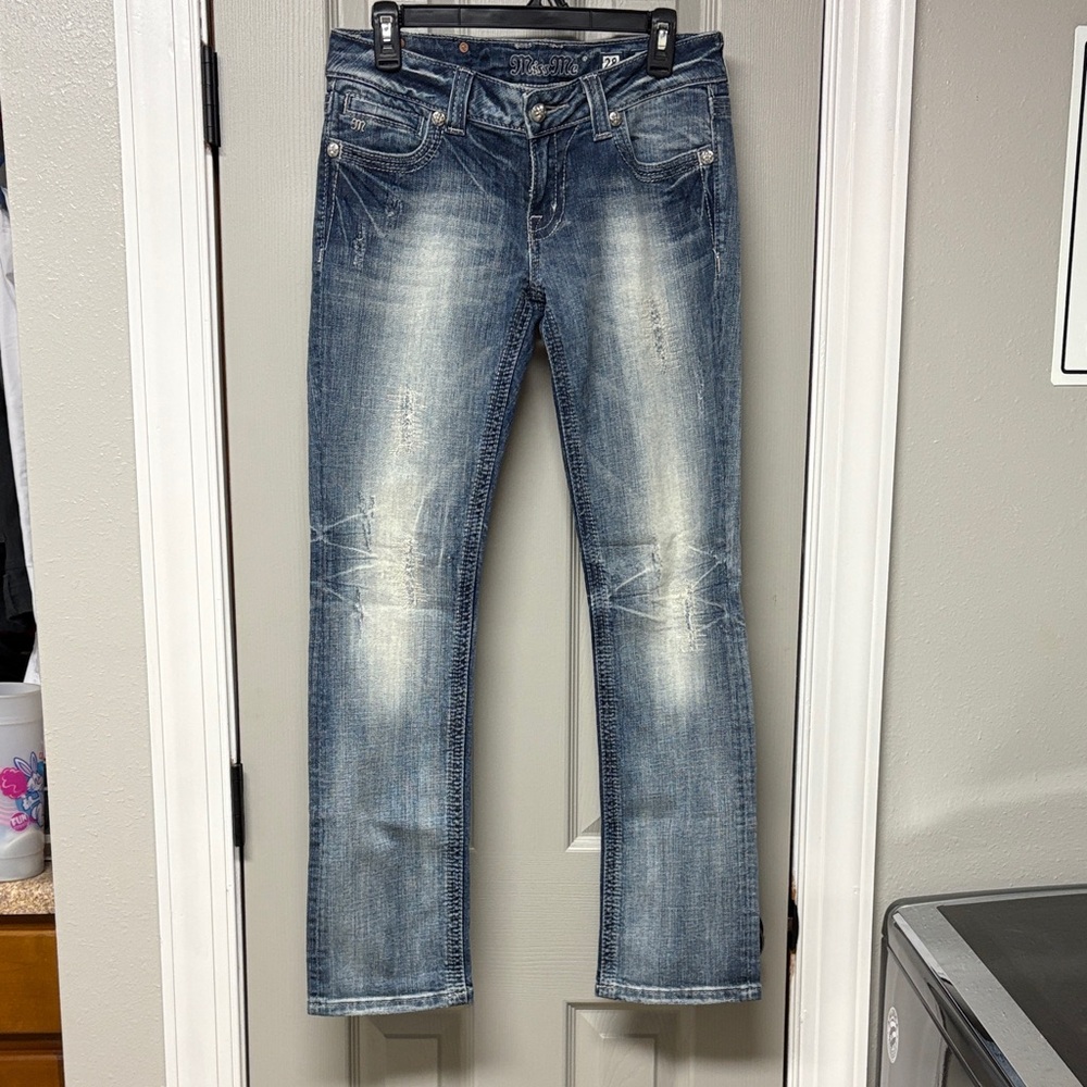 Miss Me Blue Straight Leg Jeans Classic Style